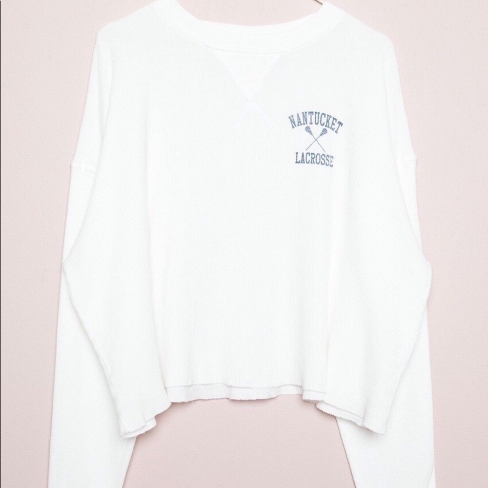 Brandy Melville Laila Waffle Long Sleeve - Picture 1 of 3